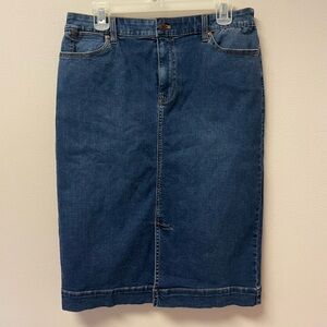 Talbots Dark Denim Skirt